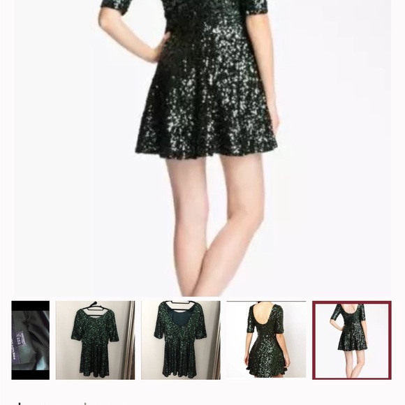 French connection sequins dress green - Picture 5 of 11